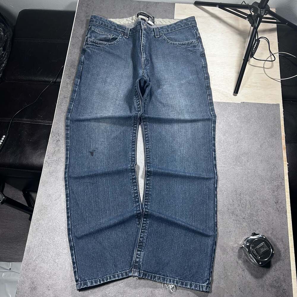 INC International Concepts Men's Relaxed Fit Straight Leg Blue Denim Jeans